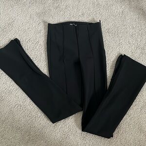 Zara Plit Hem BlackPants
